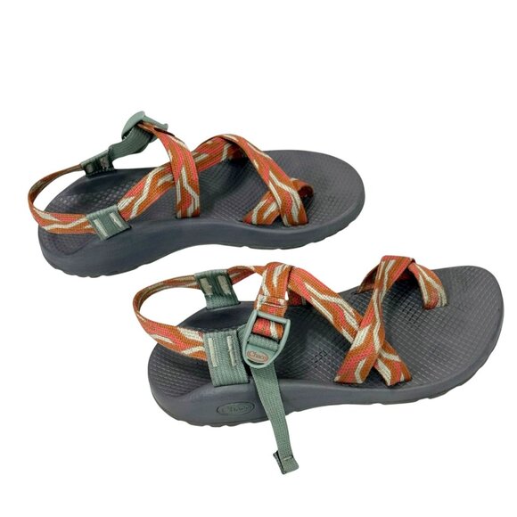 Chaco Z Cloud 2 Nylon Hiking Sports Sandals Trails Orange Gray Womens Size 9 - Picture 3 of 10